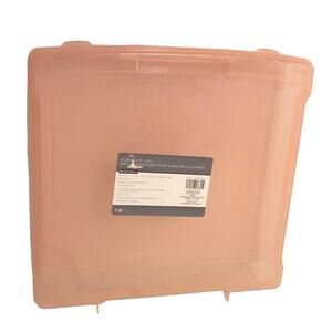 Recollections light pink Scrapbook case for 12 x 12 papers and books